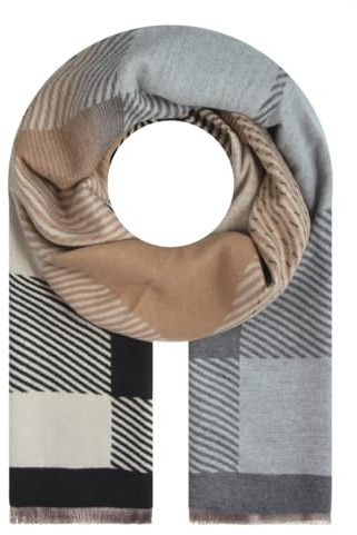 Majea Damenschal Winterschal Strickschal Damen Schal (880043) (schwarz 5)