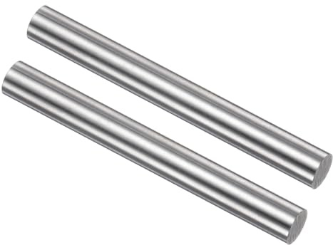 QUARKZMAN 2pz Aste Metalliche Rotondo in Acciaio, 8mm x 60mm Utensile Barra Tornio Acciaio ad Alta Velocità (HSS) per Tornio Ingranaggi Trapani Torni Macchine Foratura Fai Da Te