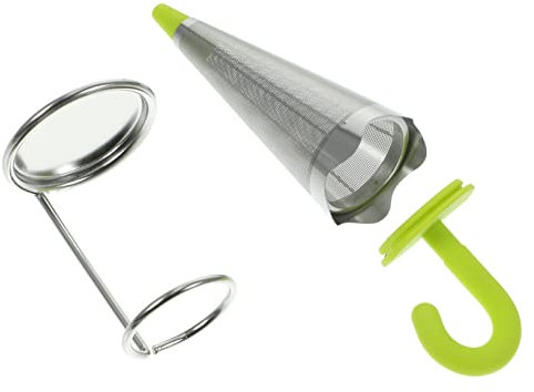 CIYODO Umbrella-Shaped Metal Tea Leaf Strainer Silicone Handle 304 Stainless Steel Tea Infuser for Home Brewing