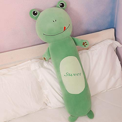 20in Long Frog Plush Pillows,Giant Pillow Plush Cartoon Frog Sleeping Hugging Pillow, Cuddly Soft Long Body Pillow Doll Frog Toy for Kids