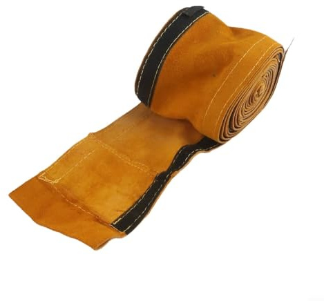 WIG-Taschenlampenkabelabdeckung, Leder, WIG-Taschenlampe, Kabelummantelung, genäht, MIG/Plasma-Kabelmantel, WIG-Ummantelung für langfristigen Schutz des Schweißens (3,5 m)