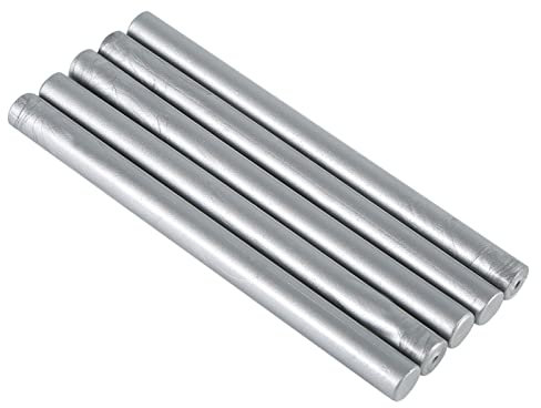 Buntes Siegelwachs, 5 Sticks mit 10 Optionalen Farben für Umschläge, Einladungen und Bastelarbeiten, Antihaftbeschichtet und Einfach zu Verwenden (Weißes Silber)
