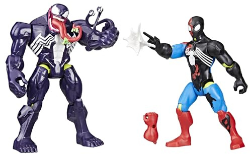 MixMashers Marvel Venom vs. Venomized Spider-Man Customised Action Figure & Accessories 2-Pack, Purple, Red