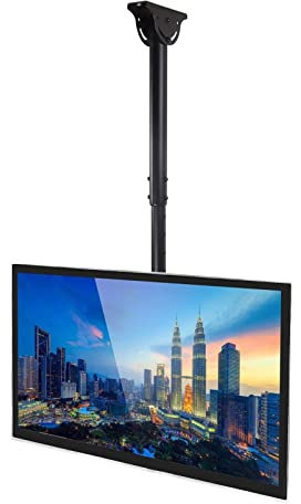 PMCIGQTH Soporte de Montaje en Techo para TV Ajustable - Soporte de Montaje en Pared para TV Compatible con televisores 4K de 32 a 65 Pulgadas, Altura Ajustable, inclinación telescópica y p