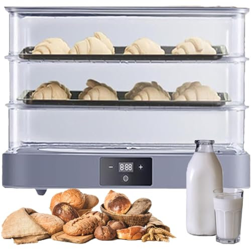 Macchina per Lievitare Pasta Elettrica, Macchina per la fermentazione del pane, con temperatura regolabile da 20~45°C e tempistica 24 ore，per cuocere il pane, yogurt, natto e sapone fatto a mano