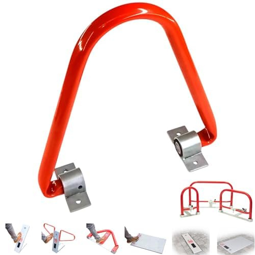 BeckerTechnik 10078-SO Parkplatz-Sperre Parkplatz-Absperrung durch Absperr-Pfosten klappbar, Poller, Parkplatz-Sperren mit Park-Pfosten und Park-Bügel, Absperrung Parkplatz durch Parkplatz-Sperre
