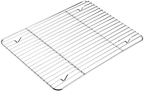 TOPPERFUN Edelstahlgitter Fuer Kueche Drahtgitter Zum Abgießen Backgitter Fuer Ofen Und Grill Speisekuehlung Und Abtropfen