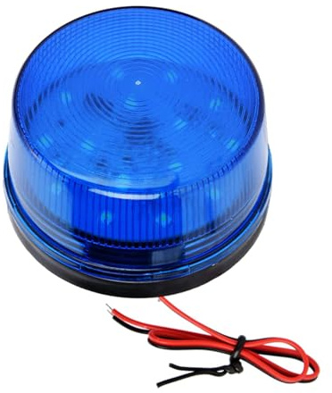 Ejoyous Blaue Stroboskoplicht, DC9-12V LED-Blitzleuchte Notfallalarm Warnsignal Blinklicht tonlos Notfall-Warnlicht
