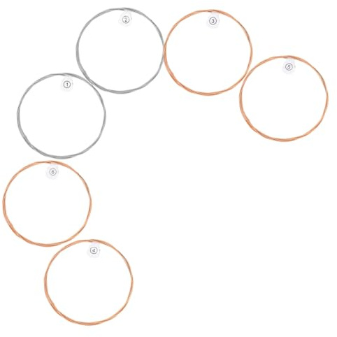 6 Stück Akustikgitarrensaiten für Folk Gitarre aus High Carbon Steel | Ersatzgitarrensaiten, Länger Sustain und Hellerer Ton, 6stücke für Austausch