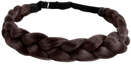 ZHAOYCSH Damen Geflochtenes Stirnband Haarband 3 Stränge Verstellbarer Geflochtener Stirnbänder für Frauen Synthetisches Haar für Hochzeit Haarschmuck Haarreif Tracht Bierfest Party Reisen