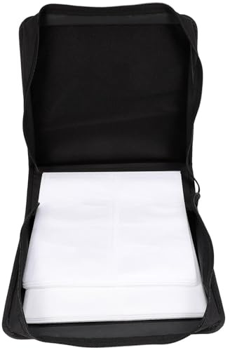 WATIIFUFU Custodia Porta CD/Dvd Oxford Nero Organizer Cerniera da 240 Pezzi Borsa Porta Dvd Resistente per Casa e Auto Grande Capacità per Trasporto e Conservazione