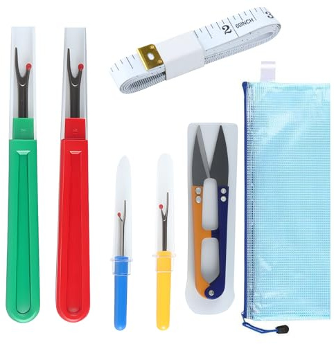 7 Piezas Corta Hilos de Costuras, Descosedor de Costura Profesional, Ddescosedores con Tapa Protectora, Accesorios de Costura para DIY, Herramienta para Quitar Puntadas