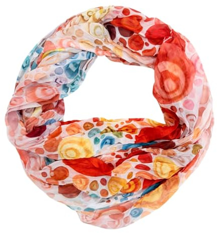 J26 Blumen Mandala Farbverlauf Seide Sommer Loop Verlauf Regenbogen Rainbow Silk Uni Rundschal Schlauchschal Stola Schal leicht