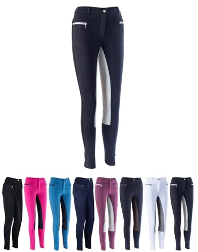HKM by Reiterladen24 - Kinder Reithose Vollbesatz BASICLINE schwarz/grau 116
