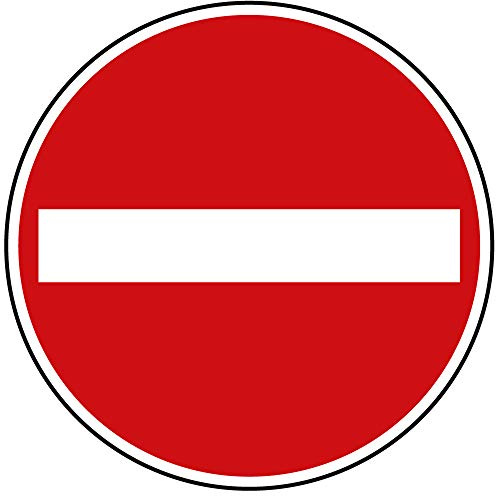 Verkehrszeichen Verbot der Einfahrt Nr. 267 | Ø 600mm, Alu 2mm, RA1 | Original Verkehrsschild nach StVO mit RAL Gütezeichen | Dreifke®