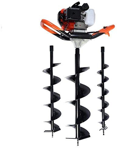 52CC 2-Stroke Benzina Trivella Terra Post Hole Digger Auger 3 Drills da 4/6/8