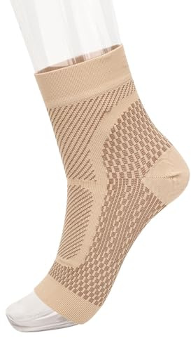 Alomejor 1 Paar Plantarfasziitis Socken Outdoor Sport Kompressionssocken Fußgelenk Bandage für Fußlinderung Schmerzen Knöchelschutz Gelenkschutz(S/M-Knöchelschutz Hautfarbe)