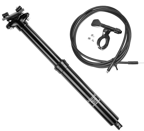 Fahrrad Dropper Sattelstütze, 30,9/31,6mm MTB Hydraulische Erwachsene Teleskopsattelstütze, Interne Zugführung Dropper Post für E-Bike/Rennrad, 100/125 mm Federweg, 395mm /345mm Längen