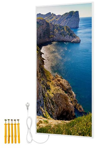 BR Bringer Bild Infrarotheizung mit Rahmen 1000 Watt - Bildheizung mit UV Druck - 60x120x1,8cm - Mallorca, Spanien