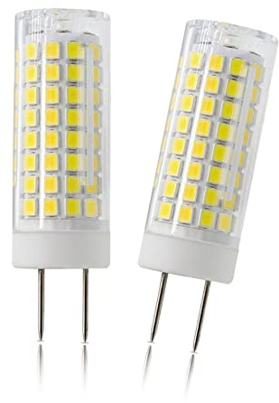 ZSSXOLED G8 LED Bulb Dimmable 7W Equivalent to G8 Halogen Bulb 75W-80W, GY8.6 /G8 Bi-Pin Base Light Bulb AC 120V G8 Bulb for Under Cabinet Light, Under Counter Kitchen Lighting White 6000K 2Pack