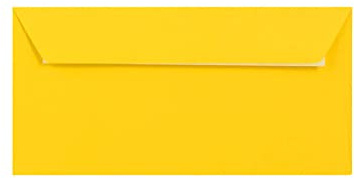 Briefumschläge DL (110 mm x 220 mm) Umschläge für Grußkarten, Partys, Einladungen und Bastelarbeiten, Gelb, 12 Stück