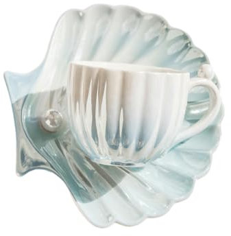 250 ml - Tasse à café en céramique créative européenne nacrée - Service à thé de l'après-midi - Bleu dégradé