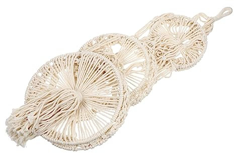 1pc panier de fleurs à trois niveaux panier de fruits en macramé panier de fruits en corde panier de fruits suspendu jardinière suspendue en macramé panier suspendu tissé porte-fruits fleurs murales e