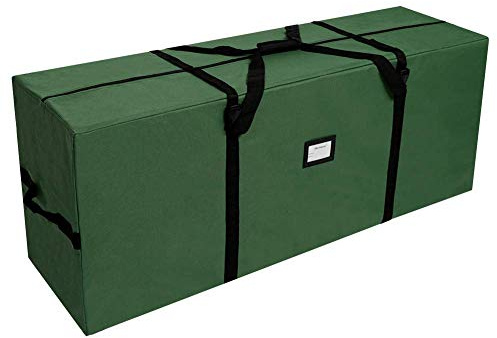 GUDELAK Christmas Tree Storage Bag, Fits Up to 7.5 Ft Large Christmas Tree Bag, Heavy Duty 600D Oxford Christmas Tree Storage Box, Green Xmas Tree Bag Christmas Decoration Storage(50” X 20” X 15”)
