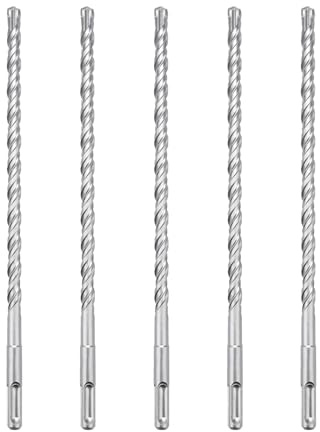 hsawbit 5PCS Masonry Drill Bits Set with SDS Plus Shank, 6mm x 260mm Hammer Drill Masonry Drills Tungsten Carbide Tip for Concrete, Brick, Cement Walls, Stone