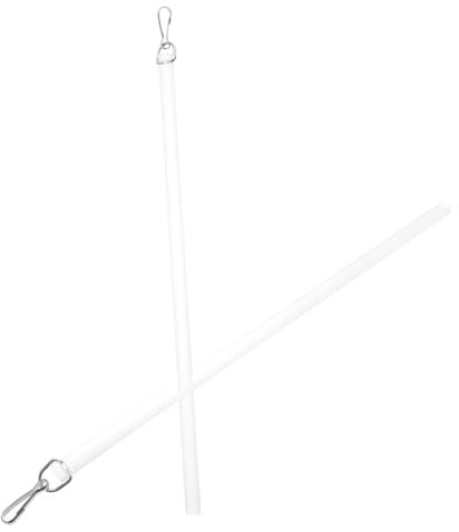 GETAJGHSD 2stücke Acryl Gardinenstab Transparent Mit Haken Handbetriebene Vorhang Zugstange Für Fensterrollos Und Vorhänge Robuste Gardinenstange Zur Licht Sichtregulierung