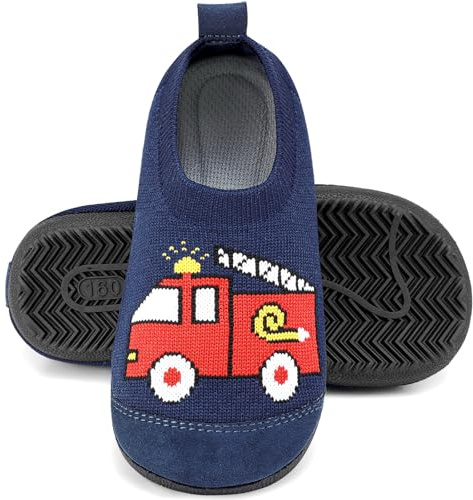 Pantoufles pour enfants et garçons - Confortables - Semelles épaisses et antidérapantes - Chaussures pieds nus - Avant résistant - Pour la crèche