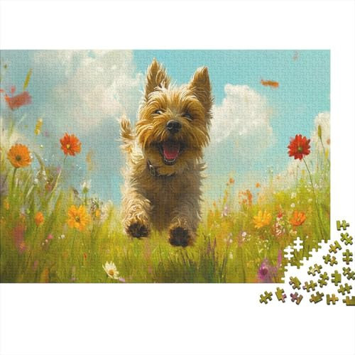 1000 Piece Jigsaw Puzzles for Adults Yorkshire Terrier Puppy | Shaggy Terrier Jigsaw Puzzle for Adults Fantasy & Mythology Family Decoration Wood Puzzle Challenging Therapeutic Fun 1000pcs (75x50cm)