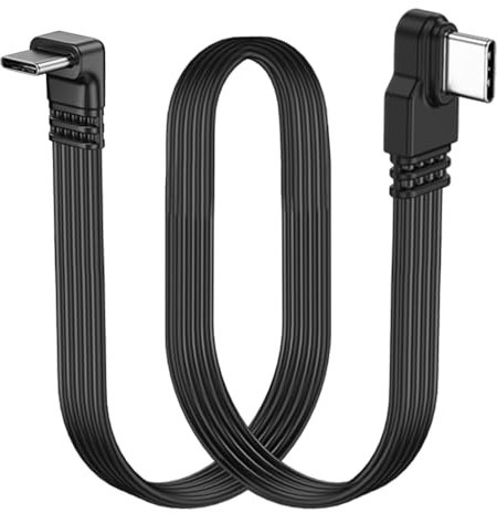 LANMINGLEL cable plano corto de 90 grados usb tipo C 2.0 PD 65 W, carga rápida, datos y sincronización