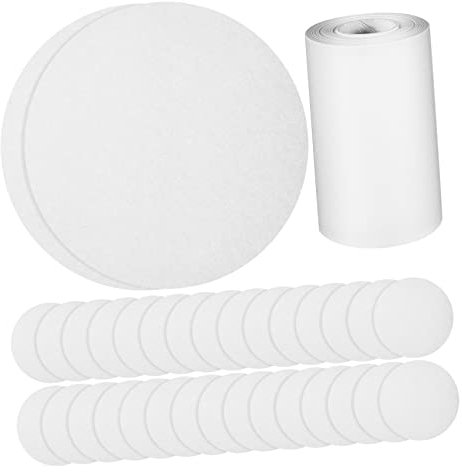 Mikinona Round Non-Stick Baking Parchment Paper Liners 8-inch 100pcs with 10cm x 50m Roll Kitchen Baking Paper for Cake Tins and Oven Use Greaseproof