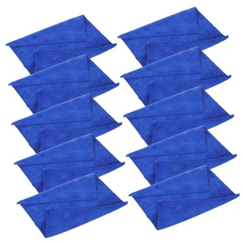MAGICLULU 10 Piezas Toalla de Lavado de Autos paño de Gamuza para Coche Limpieza de Autos Toalla Microfibra Toallas paños de Limpieza Trapos Tela para Detalles Brocado Blue