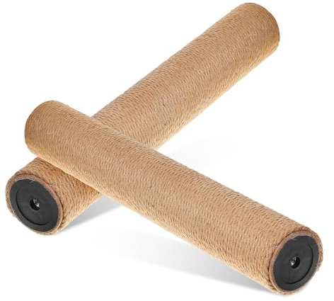BESTonZON Postes Rascadores de Cuerda de Yute para Gatos, Poste Repuesto Atornillable de 6 Cm de Diámetro y 40 Cm de Largo, Accesorio para Rascador Doméstico de Interior, Recambio
