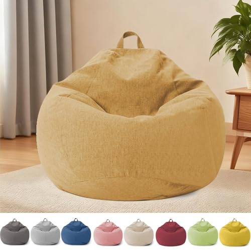 Sacco Seduto per Bambini e Adulti, Coprimaterasso Sacco Seduto Senza Riempimento, con Cerniera, per Adulti e Bambini, 100 x 120 cm Poltrona Sacco per Camera da Letto, Ufficio, Soggiorno, Terrazza