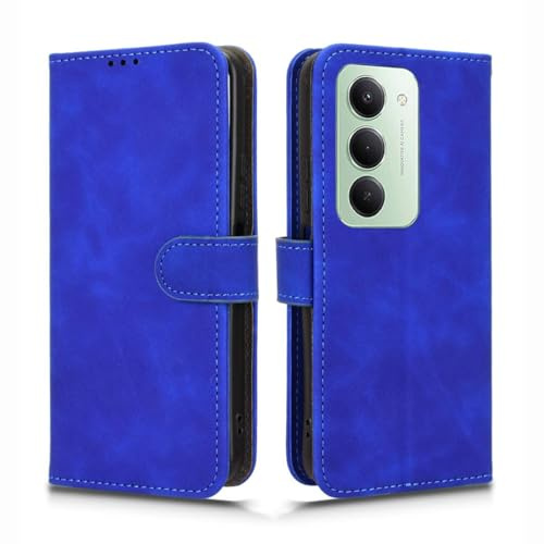 PEIYE Flip Cover per Xiaomi Redmi 15 4G, Custodia Libro in PU Pelle Portafoglio, Case Antiurto Soft con Porta Carte e Chiusura Magnetica, Funzione Stand, (Blu)