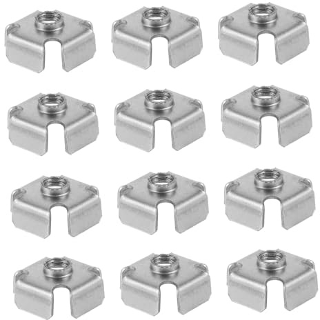 50 Stück Gewindemuttern für Metallrohre, Silber, Einfach Montierbar | Praktische Kleine Einsätze aus Metall, Leichtes Demontieren, Stabilisierende Rohrteile für Tubing