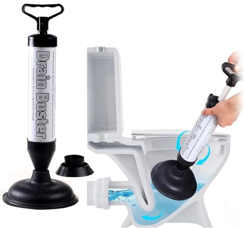 Saugglocke Abflussreiniger Pumpe mit Pressluft, Pömpel Abfluss und Rohrreinigungspumpe für Toilette, Waschbecken, Dusche, Badewanne, Saugglocke Pümpel mit Starker Saugleistung