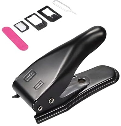 Utensile da taglio per schede, taglierina multifunzione, accessorio per smartphone facile da usare, strumento di taglio multifunzione portatile con penna di espulsione e adattatore, smartphone facile