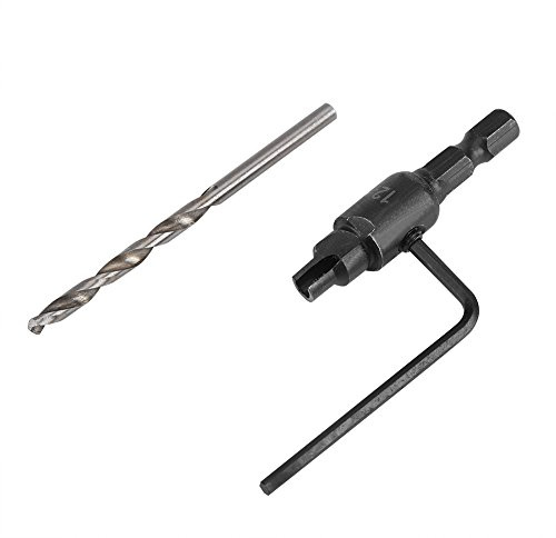 Ausla Set di Punte da Trapano HSS, Punte per Svasatori con Codolo Esagonale da 1/4 Pollici, HSS 4241, profondità Regolabile a Rapido, 4 Dimensioni, per la Lavorazione del Legno, Pannelli in Legno,