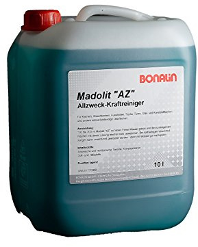Bonalin Allzweckreiniger Madolit AZ 10 Liter mit Salmiak. Reiniger für Kacheln, Waschbecken, Fussböden, Tische, Türen, Glas und Kunststoffflächen