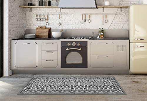 Vilber, Tapis en Vinyle, TANGER DU, 78cm x 180 cm x 0.22 cm, Noir