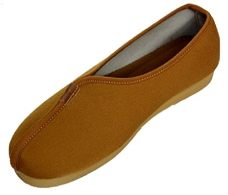 Lazutom Men Buddhist Monk Shoes Martial Arts Shoes Kung Fu Sneaker (Yellow, Numeric_9)