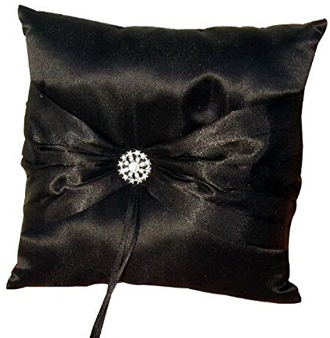 Ringkissen für Ehering, Ringkissen, Schwarz, 19,8 x 19,8 cm