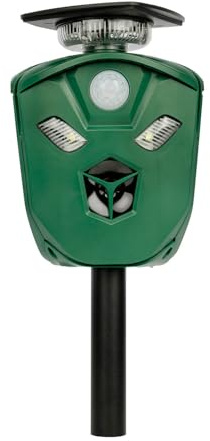 Solarschreck | Hirsch | Ziegen | Wildtiere | 3 Bewegungssensoren mit 360° | Ultraschall und Geräusche | Blitzlicht |
