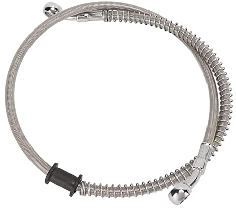 70cm 80cm Motorrad-Bremsleitung, Edelstahl-Motorrad-Bremsschlauch, Universal-PVC-Hochleistungs-Kraftstoffschlauch Stahl-Bremse-Kupplung für Motorräder(80CM)