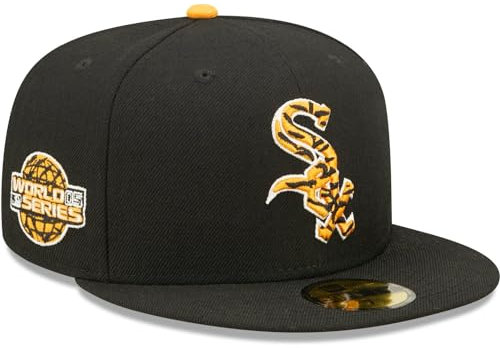 New Era 59Fifty - Cappellino con visiera Tigerfill, Chicago White Sox, Nero , 7.625