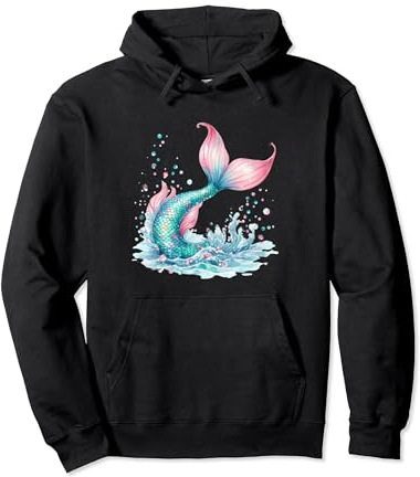 Meerjungfrau Ocean Splash Regenbogen Schwanz Meer Meerjungfrauen Flosse Pullover Hoodie